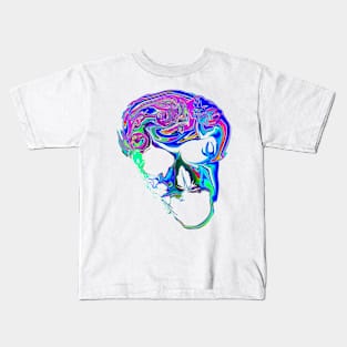 psychedelic skull Kids T-Shirt